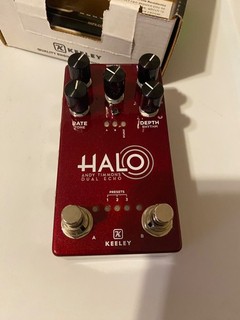 Keeley Halo Andy Timmons Dual Echo Pedal Andy Apple Red