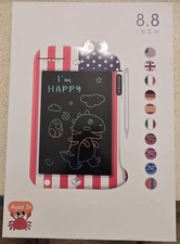 VNVDFLM 8.8 Inch Dinosaur LCD Writing Tablet for Kids Ages 3 Red White Blue