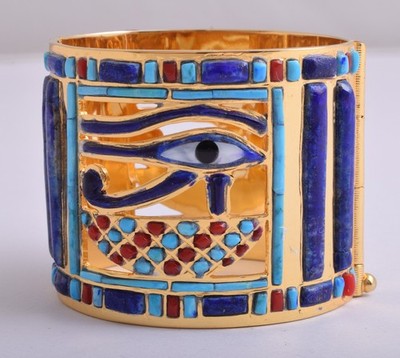 Eye of Horus Armband von König Tut - Egyptian Revival Armreif Bracelet