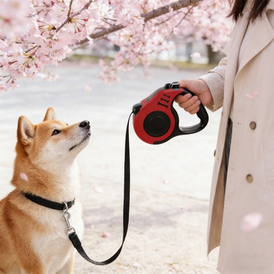 #ad Retractable Dog Leash Auto Lock Anti Pull for Small Medium Dogs Red $5.62