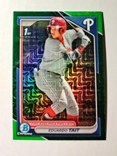 Eduardo Tait 2024 1st Bowman Chrome #BCP-164 Mega GREEN REFRACTOR 14/99 RC A6