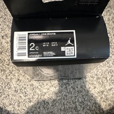 Jordan 1 Crib Bootie Size 2c, Black/ White- White Noir/ Blanc
