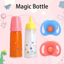 2026 NEW Reborn Doll Feeding Kit 2 Pacifiers Bottles with Caps for fit Dolls