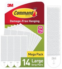 Command Picture Hanging Strips, Large, Value Pack - 14 Pairs (28 - for Frames, M 1.10 per strip