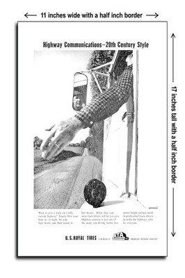 1963 Highway Communications 20th Century Style US Royal Tires - 11x17 Poster