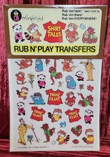 Shirt Tales Rub N' Play Transfers Colorforms Brand 1982 Hallmark Cards NOS NEW