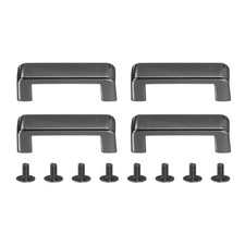 4Pcs Arch Bridge D-Ring Buckles Chain Strap Connector Black, 1.1 x 0.2 Inch 