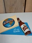 Vintage Schlitz 12oz - Bottle Beer Sign Wall Art -  Bottle Broken 12” X 14” Size