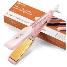 Flat Iron Pink Hair Straightener 1.65  Plate Titanium Negative Ion LED Temp FC1