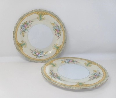 Noritake Mimosa Japan Plate Lot Of 2 Floral Decorative Vtg 1930's Romantic 7.5''