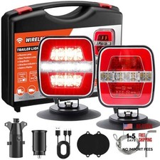 Wireless Trailer Lights Magnetic, Rechargeable Magnetic LED Tow Light with 2