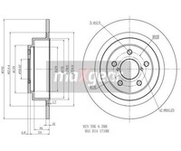 2 St. Bremsscheibe Maxgear 19-2357 Hinterachse FüR Subaru