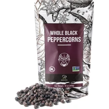 Soeos Black Peppercorns, 16Oz (Pack of 1), Whole Black Pepper, Non-Gmo, Kosher,