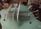 Mid century Wire Spring Dog Letter Picture Holder Silver Vintage Scotty Dog — photo 5