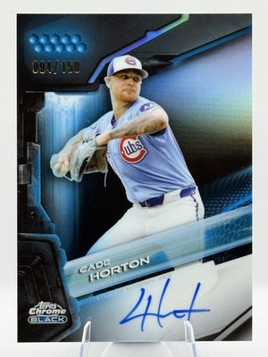 2026 Topps Chrome Black Cade Horton Blue Refractor Auto #/150 #CBA-CH Cubs