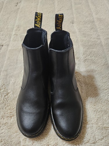 Dr Martens Dorrian Boot Size 8W 7M Black Smooth Leather Ankle Pull On