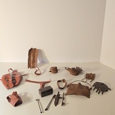 Vintage 1960's Marx Johnny West Accessories Western Cowboy Indian Toy Lot
