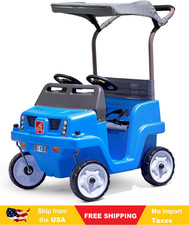Step2 Side-by-Side Push Around SUV, 2-Seater Kids Push Car with Seat Belts,