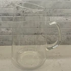 VINTAGE Pyrex Clear Glass Pitcher Open Handle  Made in USA 2 Qt Jug 1970'S