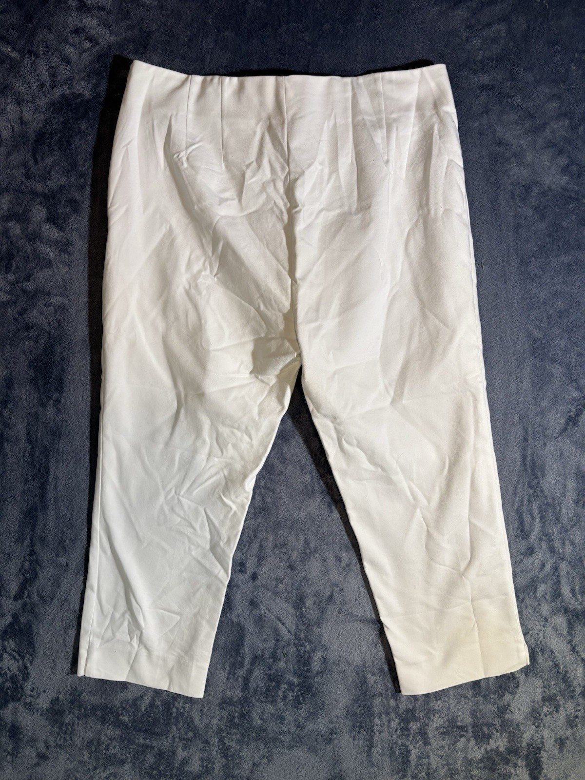Chaps Capri Flat Front Solid White Zipper Pants C… - image 14