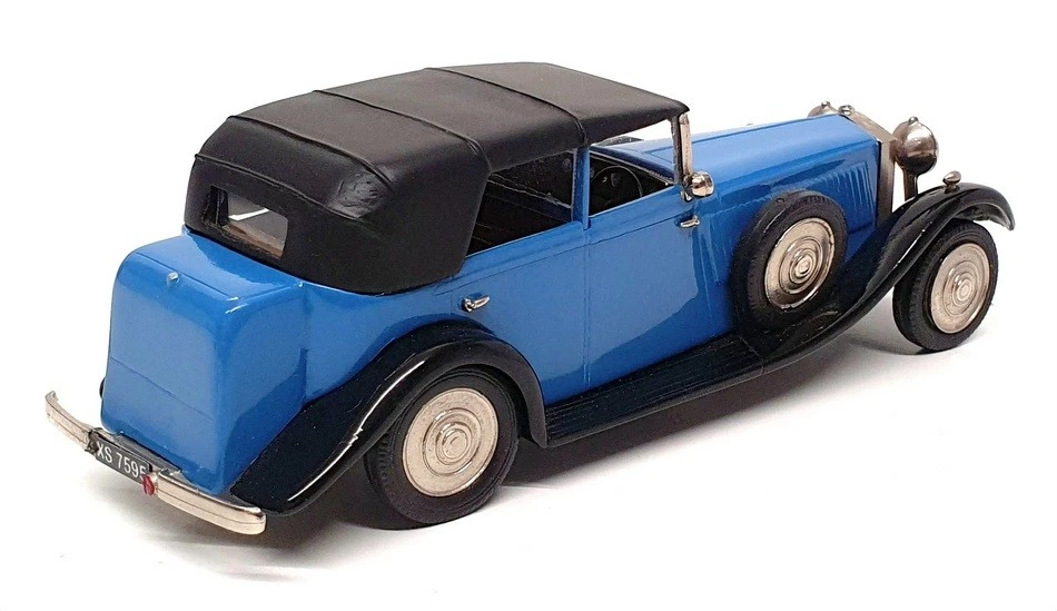 Western Models 1/43 Scale WMS36 - 1927 Rolls Royce Weymann - REWORKED Blue/Black - Image 2 of 4