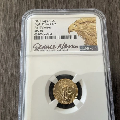 2021 gold eagle 1/10 oz FDI NGC MS70 type 2 - #004