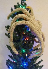 Alien, Handmade, Crochet, Inspired By Alien Facehugger Sci Fi- 31"L X 24" W