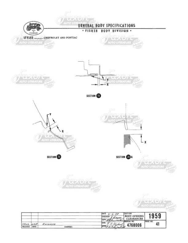 1959 Fisher Body Especificação Montagem Manual Buick Cadillac Chevy Olds Pontiac - Imagem 4 de 4