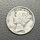 1942 - 10C Mercury Dime / 90% Silver Coin.