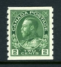 CANADA Scott 128ii - NH - 2¢ Green Dry Print George V Admiral Coil (.042)