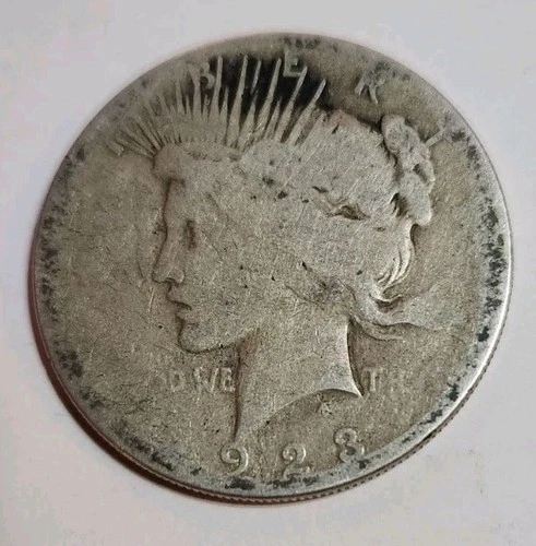 1923 Peace Dollar worn condition  good silver value