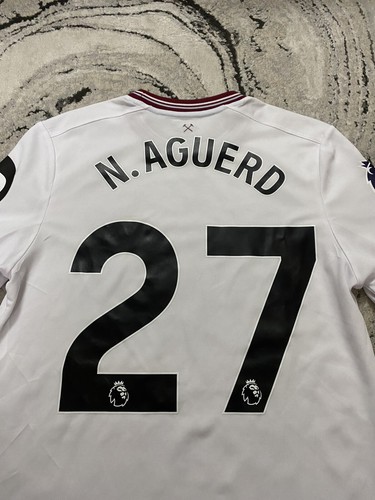 West Ham United FC Match Worn Nayef Aguerd #27 Away Football Shirt Player Issue - Picture 15 of 16
