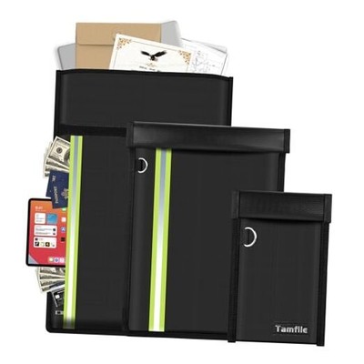 3Pack Fireproof Faraday Bag for Laptops, Tablets, Radio, Cell Phone, Car Keys, 