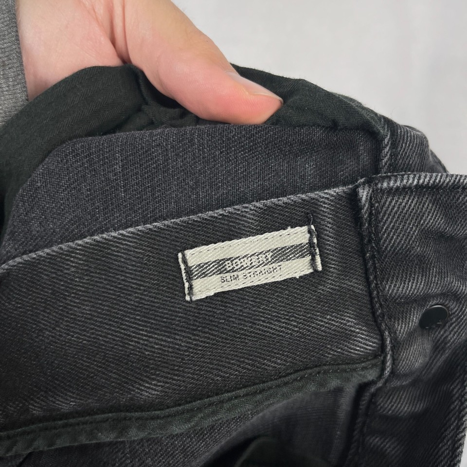 Jeans John Varvatos Bowery Slim Straight Neri Taglia 40 - Nuovi Con Etichette