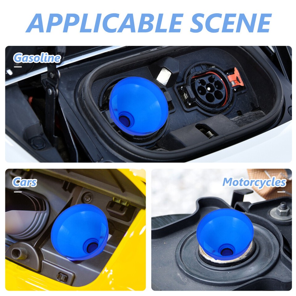 Oil Funnel Transmission Funnel Capless Gas Tank Funnel Long Neck Funnel
