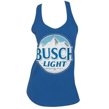 Busch Light Logo Women's Racerback Blue Tank Top Blue