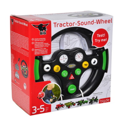 BIG Outdoor Spielzeug Lenkrad Traktor Sound Wheel grün, schwarz 800056488