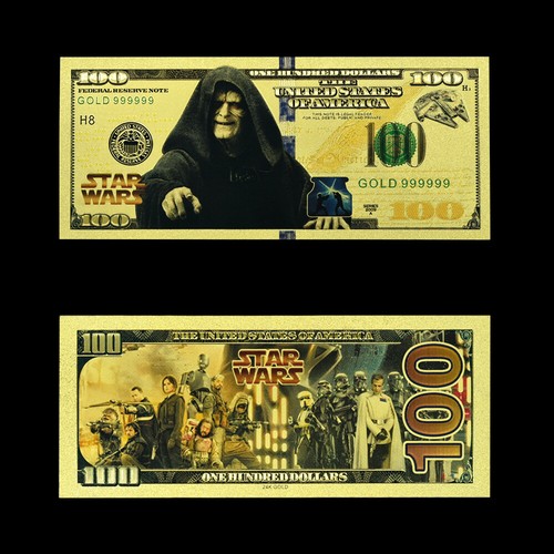 Juego de 10 billetes coloridos Star Wars dorados artesanía decoración del hogar - Imagen 7 de 12