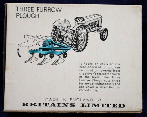 1960* Various 1:32 BRITAINS 9530 Three FURROW PLOUGH 4 FARM Tractors VGC To MINT - Picture 32 of 84