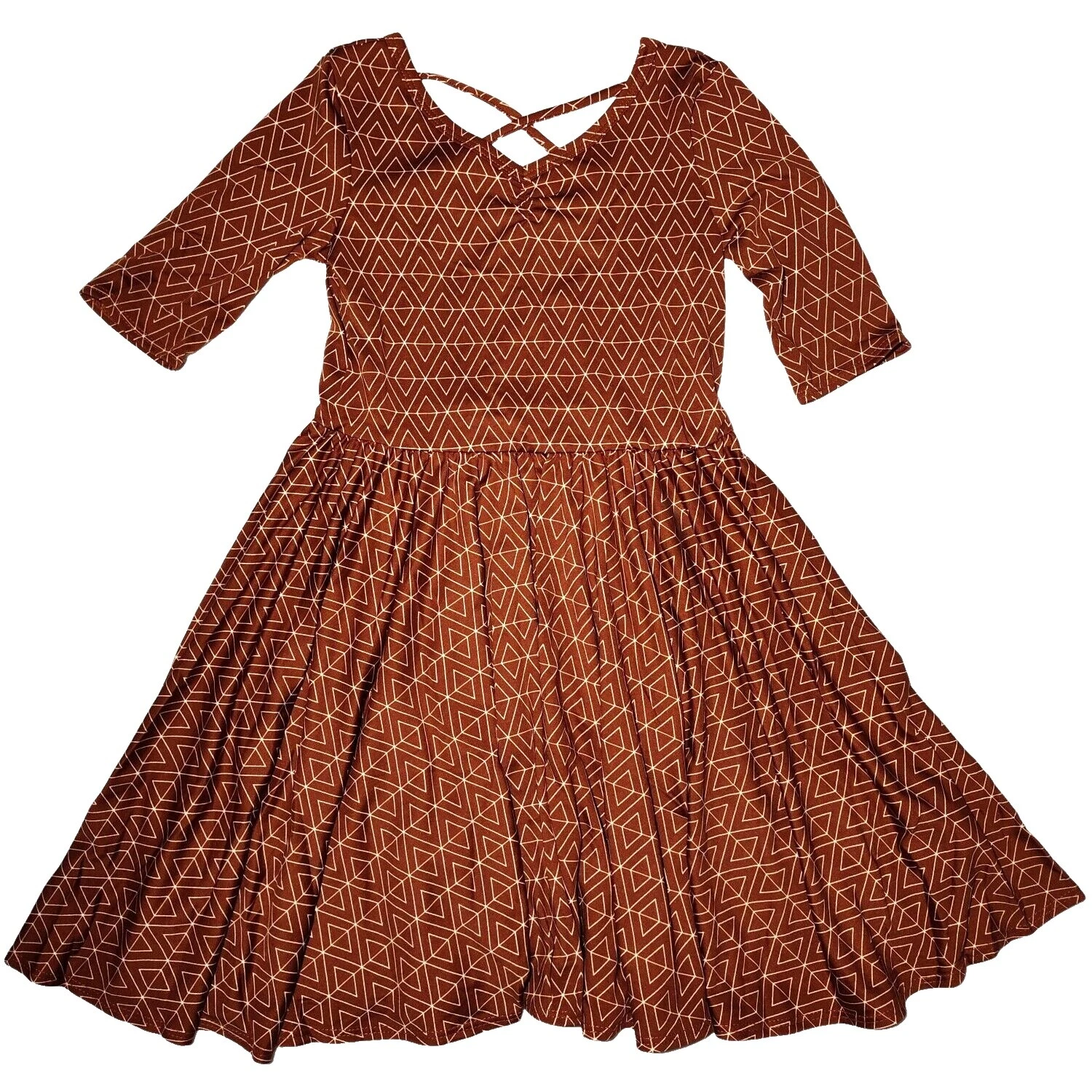 Brown 7 Size Dresses for Girls
