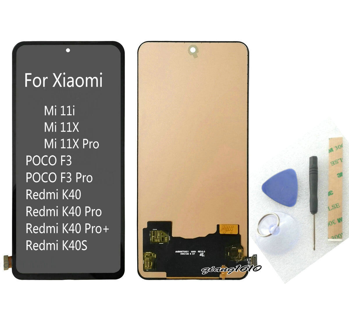 Écran LCD Complet Avec Cadre Noir Pour Xiaomi Mi 11i / Mi 11X Pro - Neuf