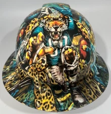 New Full Brim Hard Hat Custom Hydro Dipped JACKSONVILLE JAGUARS