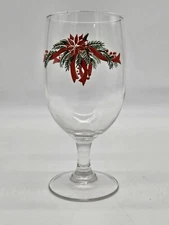Fairfield Poinsettia & Ribbon 16 Oz Iced Tea Glass 7643143