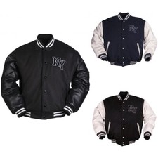 NY Baseball Jacke Patch Freizeitjacke Sport Outdoor College Sweatjacke Herren