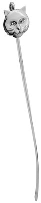 Katzenmotiv Wirbelsäule Lesezeichen gepunzt 925 Sterling Silber