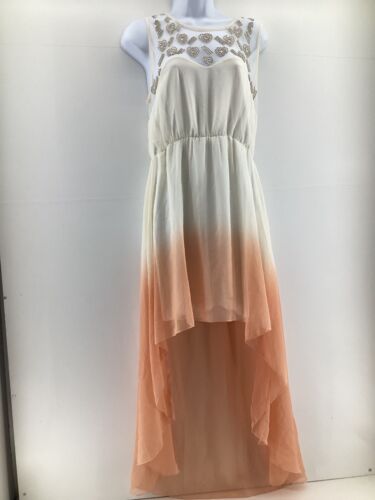 Urban Bliss Damen Ombre Dip Dye Maxikleid Größe 16 verziert hoher niedriger Saum