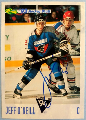 Jeff O'Neill 1993 Classic Rookie #108 NHL Autographed Hockey Card 