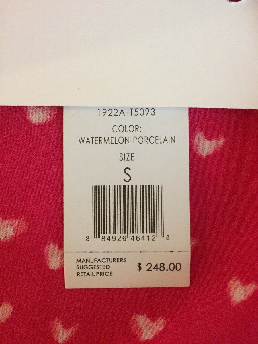 NWT Joie $248 Watermelon-Porcelain Birtha Cut Out Shoulder Top