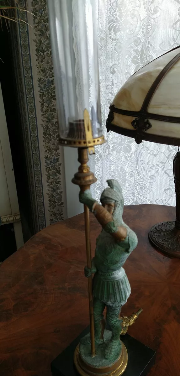 Antique newel post lamp deals