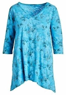 NWT NEW Fresh Produce Paradise  Santa Barbara Top  Marina Blue XS MSRP $65